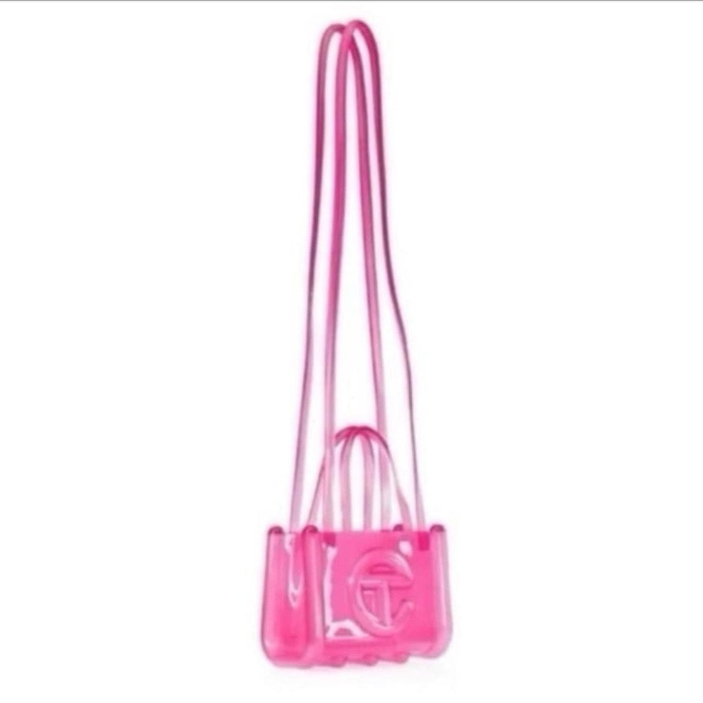 Melissa x Telfar Small Jelly Shopping Bag Clear Pink PVC Crossbody Tote NWT - Picture 8 of 8